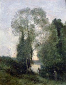 水泳選手 作： Jean Baptiste Camille Corot